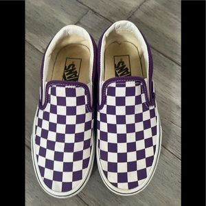 Vans slides dark purple. Lightly worn. (Daughter grew out of them) see photos